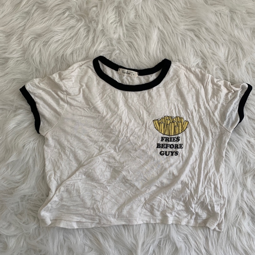 Fries-before-guys crop top